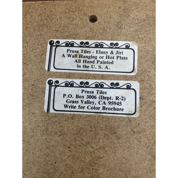 Prusa Tile Elany & Jiri Wall Hanging or Hot Plate HOT AIR BALLOON Made in USA - Picture 4 of 4